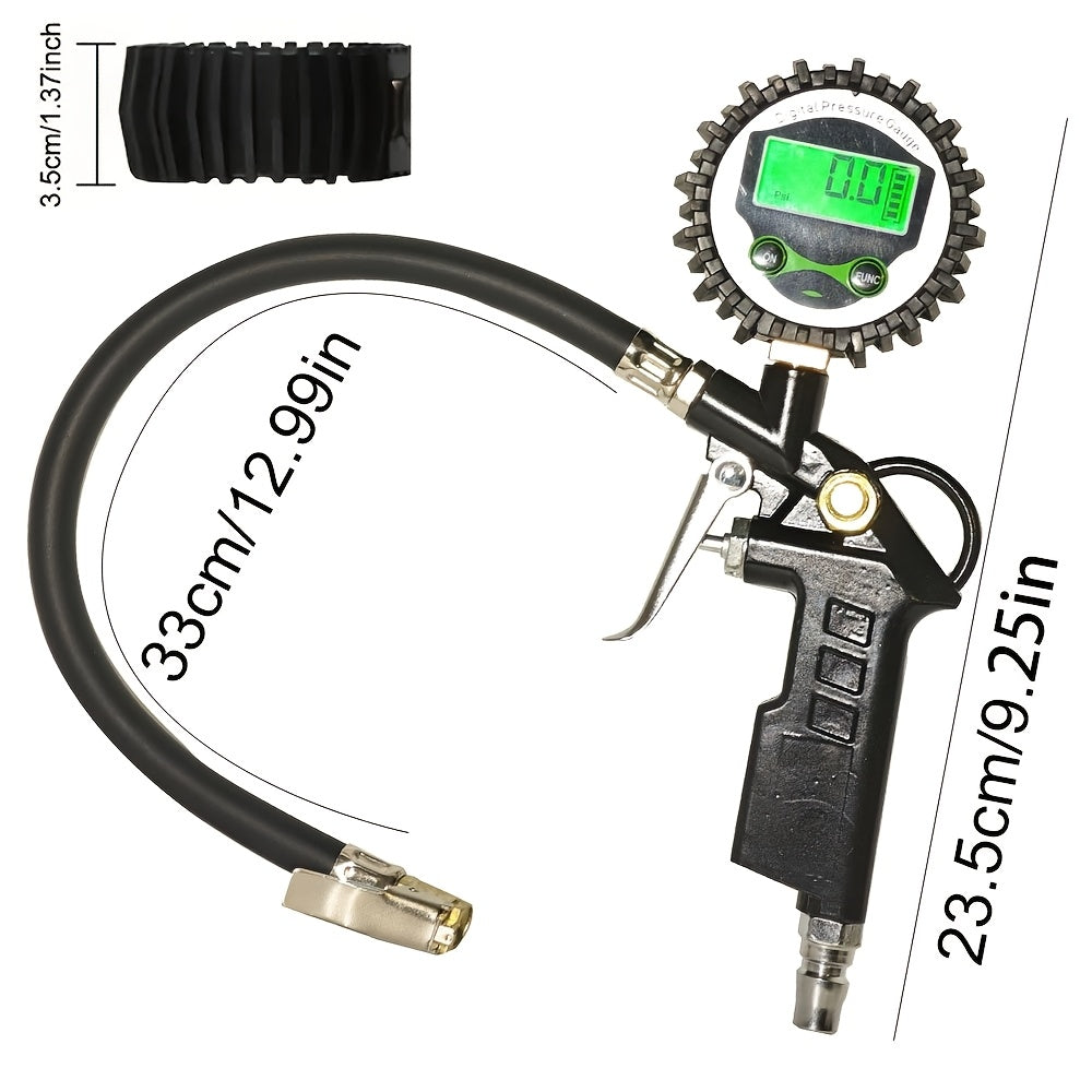 Precision Digital LCD Tire Pressure Gauge, versatile for cars, trucks, bikes with user-friendly design and crystal-clear display.