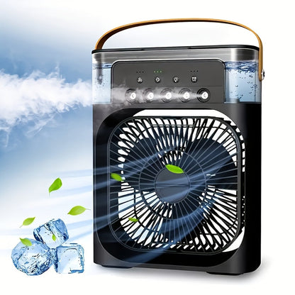 USB Plug-in Electric 2-in-1 Humidifier Fan with 5 Spray Holes: Powerful Airflow & Rapid Cooling - Ideal for Office, Kitchen, Outdoor Use, and as a Gift for the Holidays