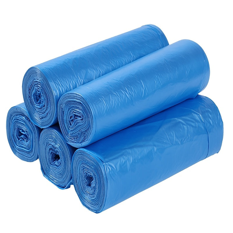 100 biodegradable trash bags in each of the 5 rolls, measuring 45.01x50.01cm. Made of plastic, suitable for various purposes in home, kitchen, business, school, office, outdoor, bathroom, or professional settings. Disposable.