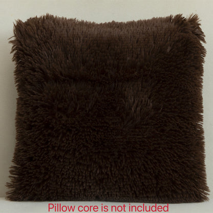 Luxurious 18x18 inch faux fur throw pillow cover for sofa, bedroom, or car.