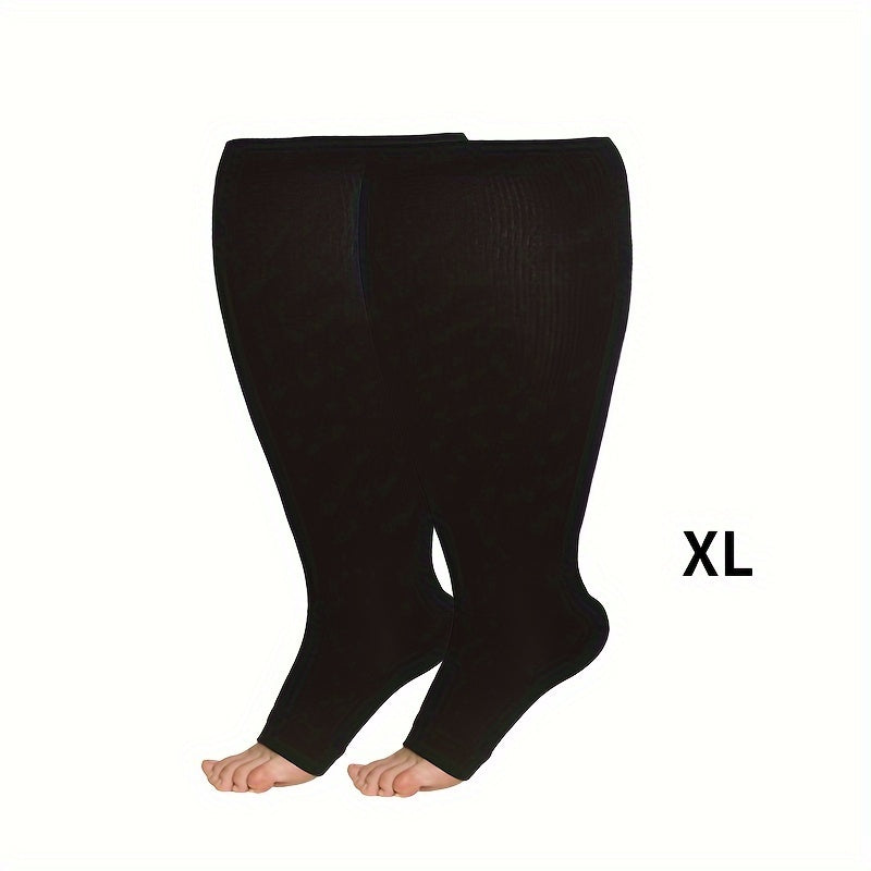 1 Pair of XL Compression Socks for Men and Women with Wide Calf, Knee Length 20-30 mmHg, Breathable and Circulation in various sizes.