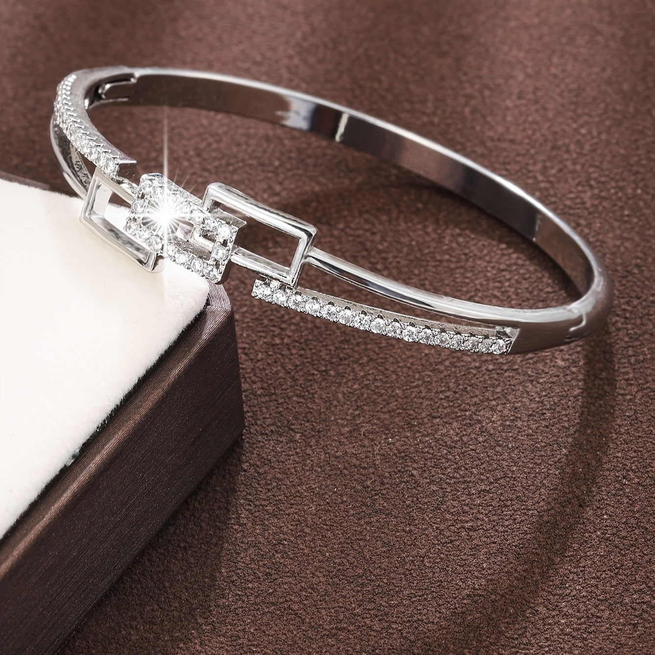 Elegant Zirconia Inlaid Bracelet Inspired by Korean Minimalism - Perfect Mother's Day Present