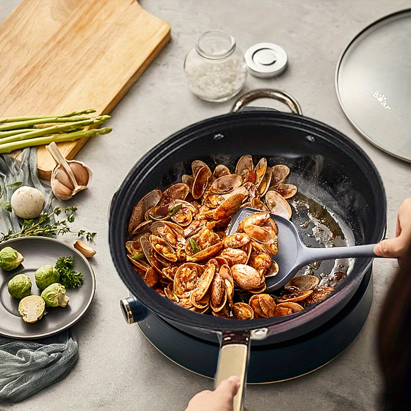 Durable 12-piece Aluminum Cookware Set in Red with Non-Stick Pots and Pans, Stainless Steel Kitchen Essentials