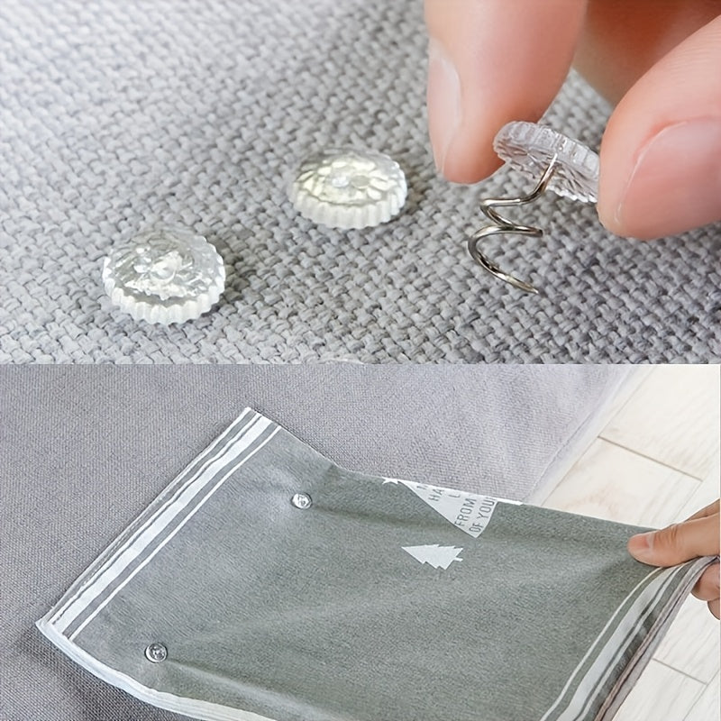 Set of 20 Clear Spiral Bed Skirt Fasteners, Non-Slip Holders for Sofa Covers, Transparent Clips for Duvets, Must-Have Home Items for Securing Bedding and Furniture