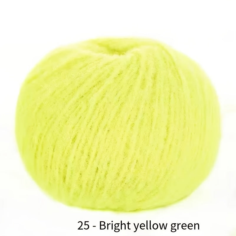 Soft velvet yarn roll made of skin-friendly nylon fiber, 40g mixed color, perfect for DIY hand-knitted plush items like dolls, scarves, blankets, hats, and small accessories.