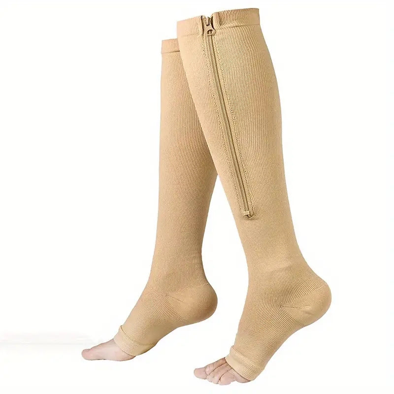 Men's and Women's Compression Zipper Breathable Long Stockings