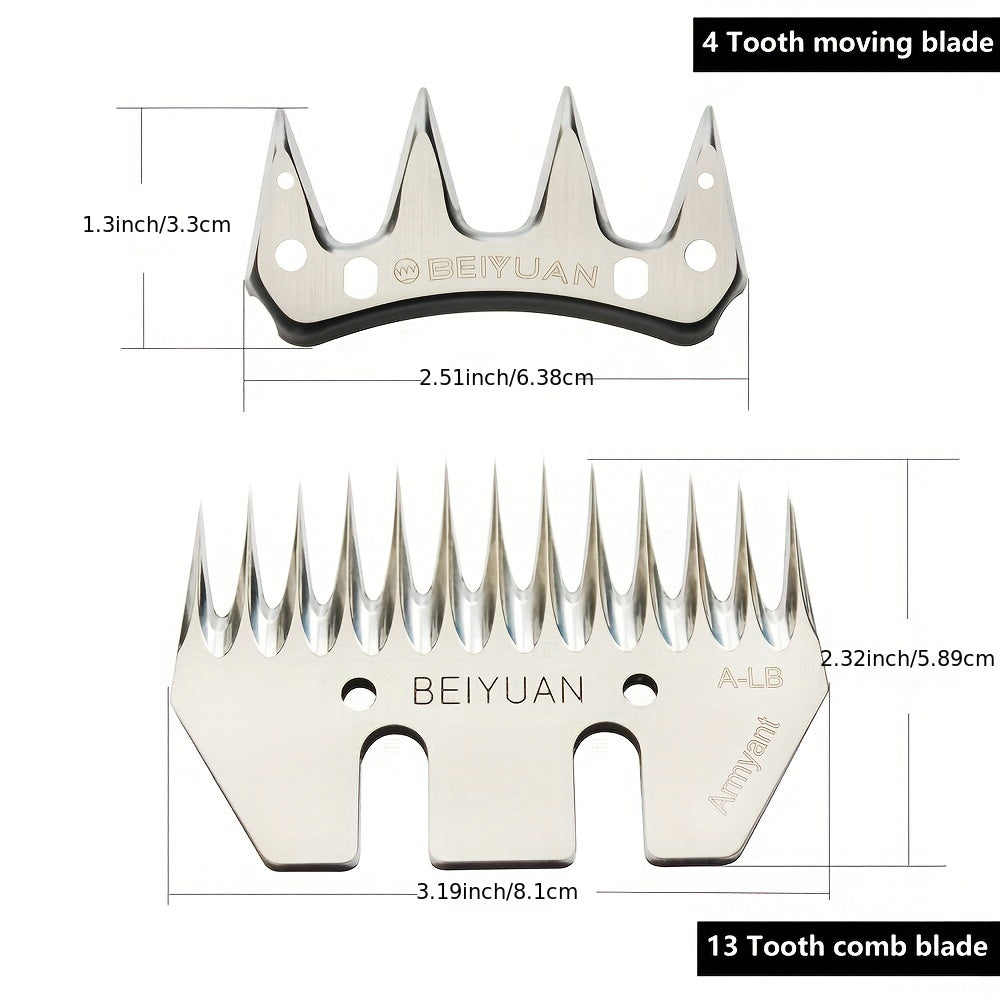 Replacement blades to fit Oster, Lister, and Heiniger sheep clippers for grooming sheep, goats, lambs, llamas, and alpacas.