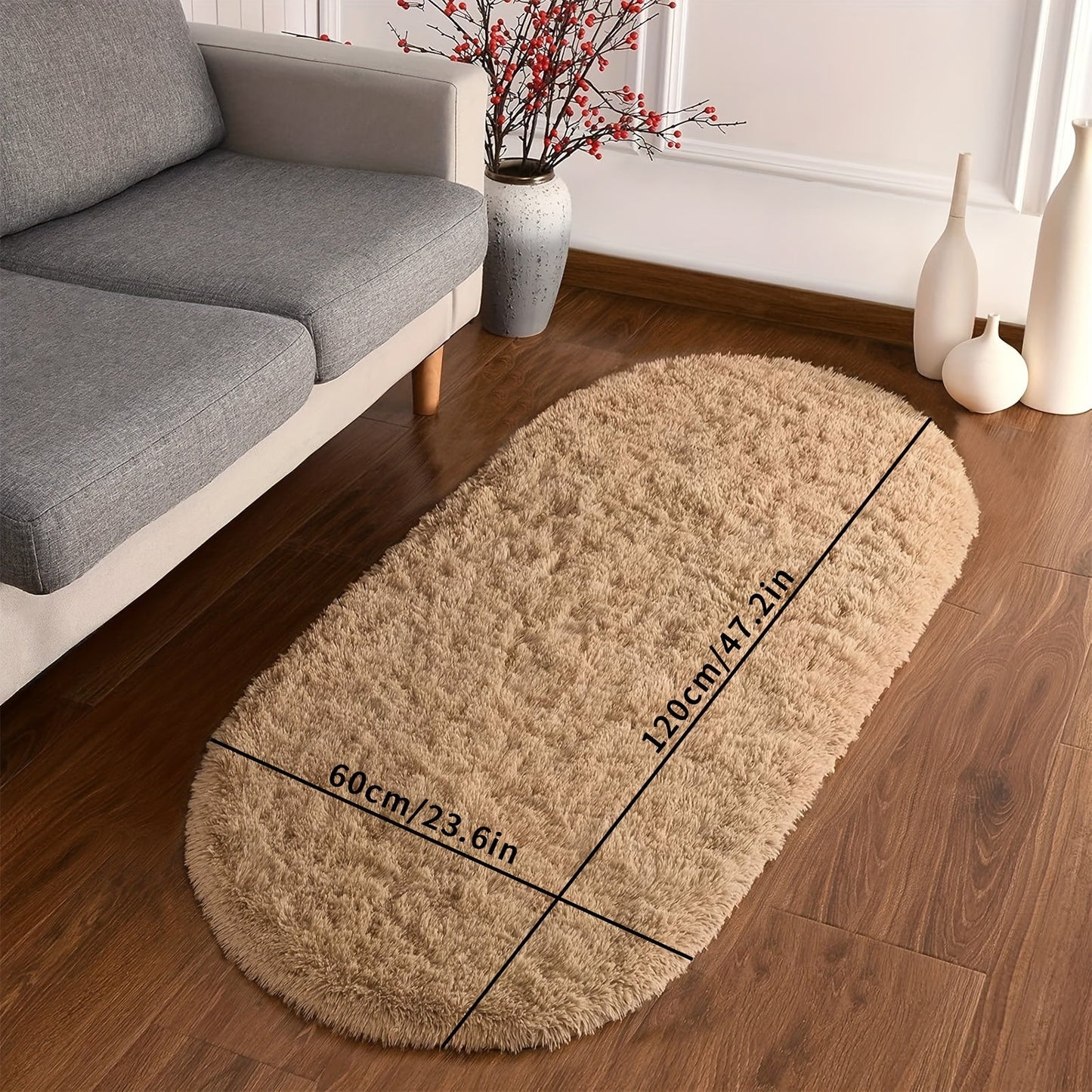 Plush Bedroom Rug - Soft, Cozy, Non-Slip, Machine Washable, Skin-friendly, Perfect for Indoor Use and Bedside