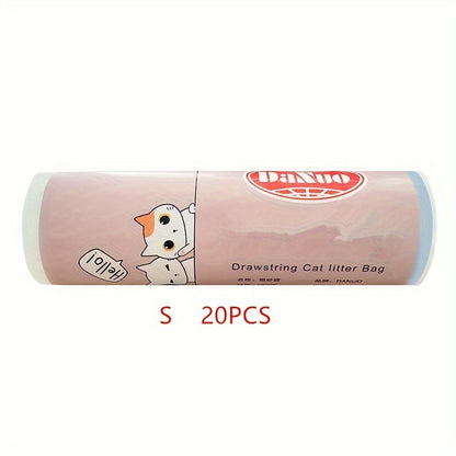 20/15/7pcs of extra-thick disposable large plastic cat litter bags