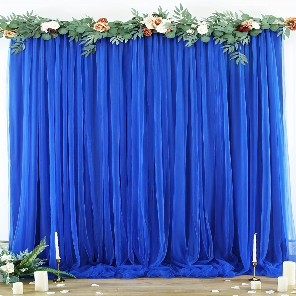 White Tulle Backdrop Curtain - Perfect for Parties, Weddings, and Home Decor - Size: 150*215cm