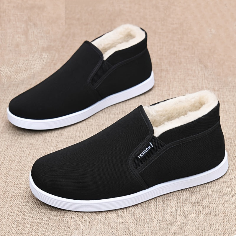 New 2025 plush high-top shoes for men and women with anti-slip design. Suitable for outdoor and daily wear, easy to wear.