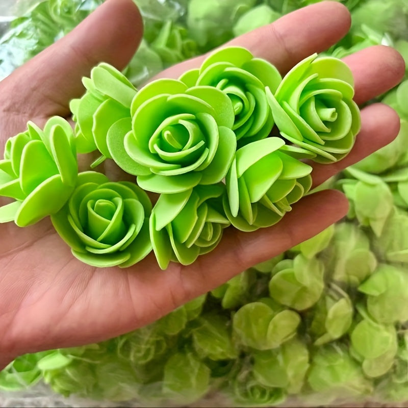 100 artificial rose heads for weddings, garlands, interior decoration, gifts, and holiday decor.