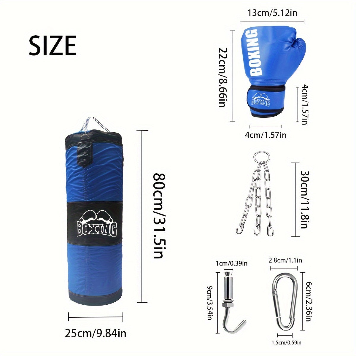 Adult unisex Sanda martial arts boxing bag for MMA training, hanging punching bag