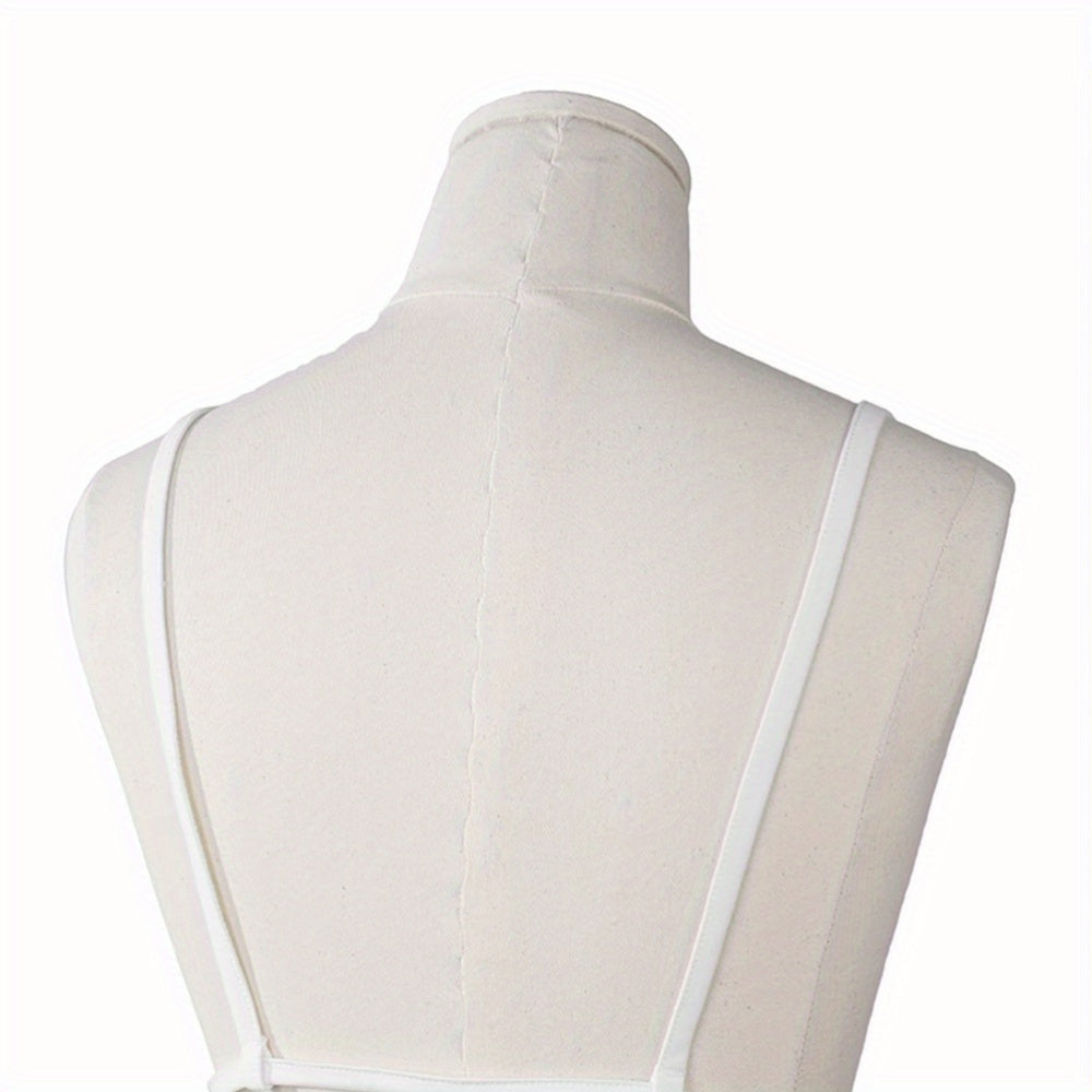 Polyester woven chest pad inserts with adjustable straps for low-cut tops and dresses.