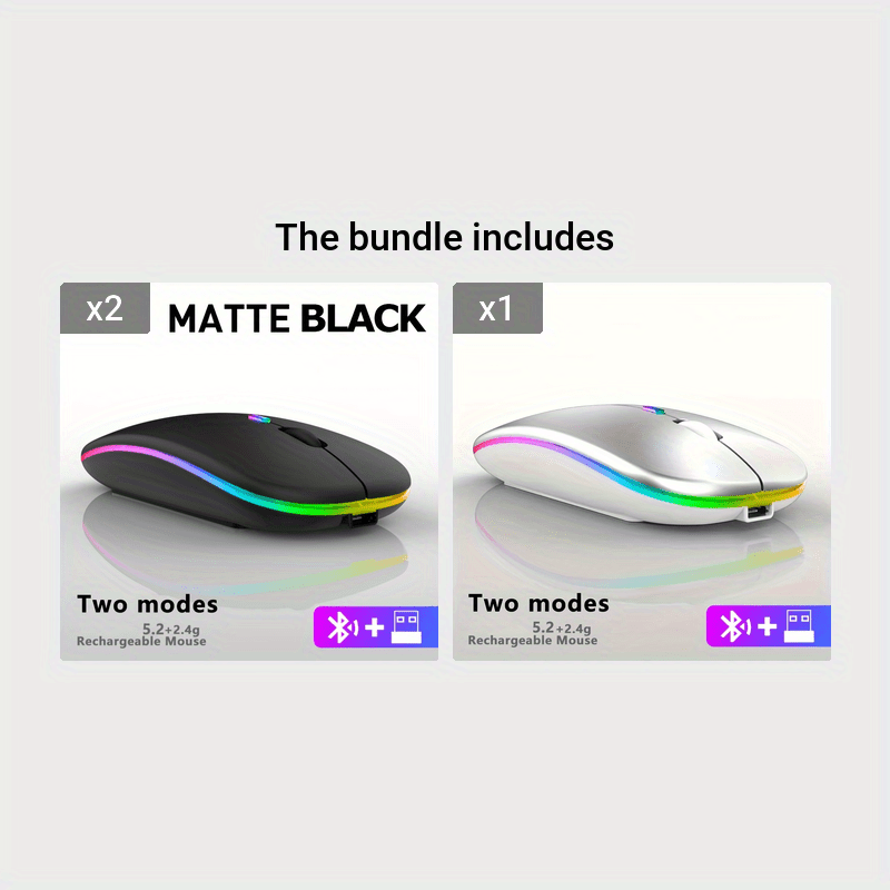 Dual mode 5.1+2.4g wireless gaming mouse with USB recharge capability, silent backlight, and ergonomic design for laptops.