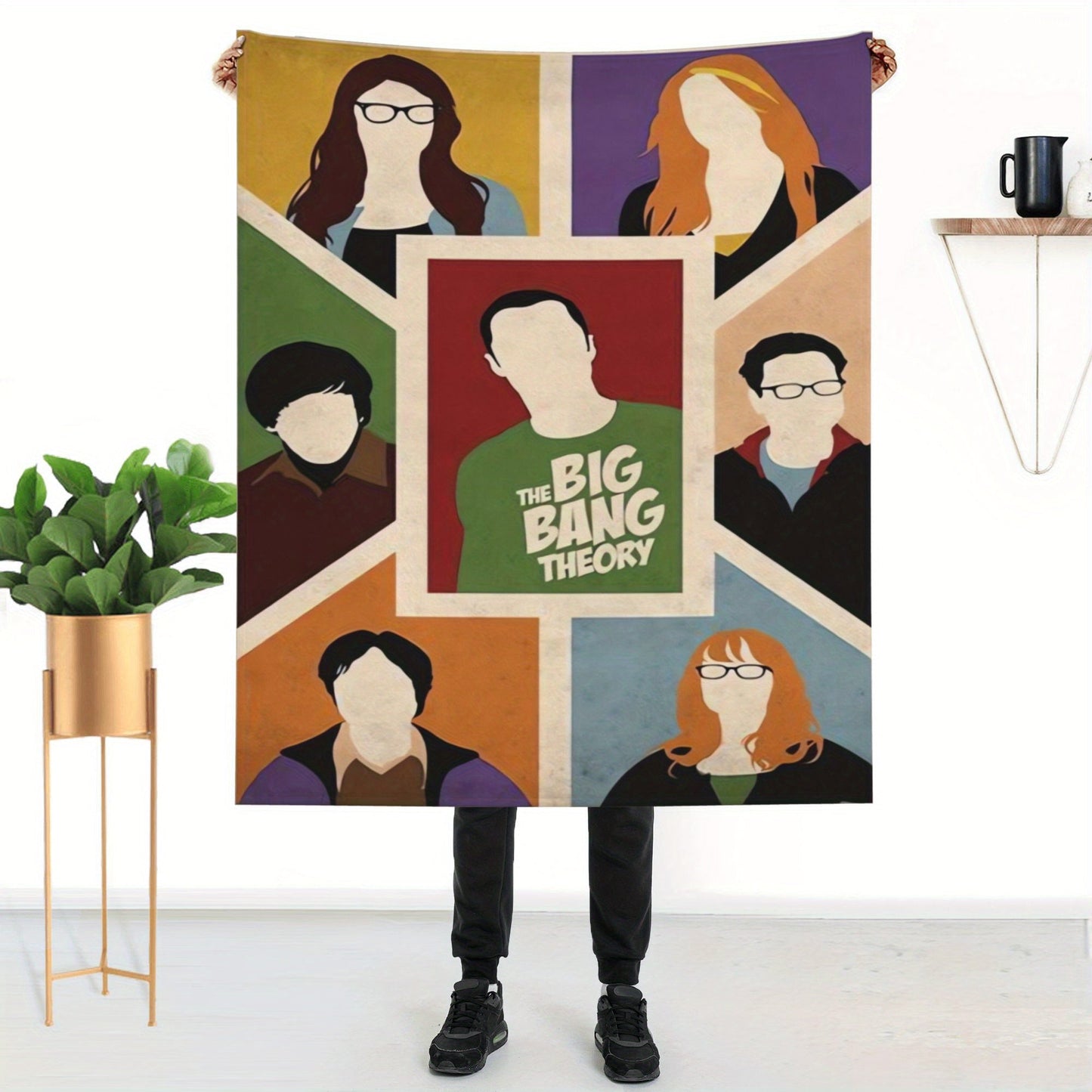 Stay cozy in style with the Big Bang Theory Flannel Fleece Throw Blanket. This soft and warm blanket is perfect for all seasons, featuring a contemporary digital print design. Made from polyester, this multipurpose blanket is ideal for use on your sofa