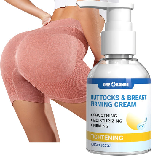 Firming cream for buttocks and breasts, with jojoba and caffeine, hydrates and lifts skin.