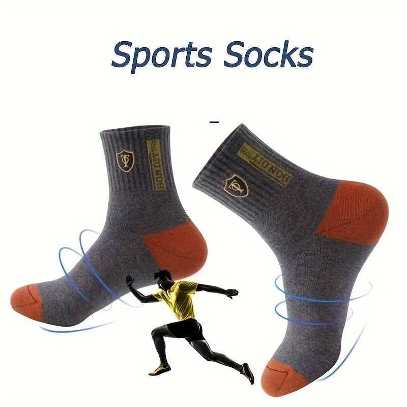 Men's mid-calf socks designed for comfort and breathability, suitable for outdoor leisure and sports, perfect for daily business wear in all seasons.