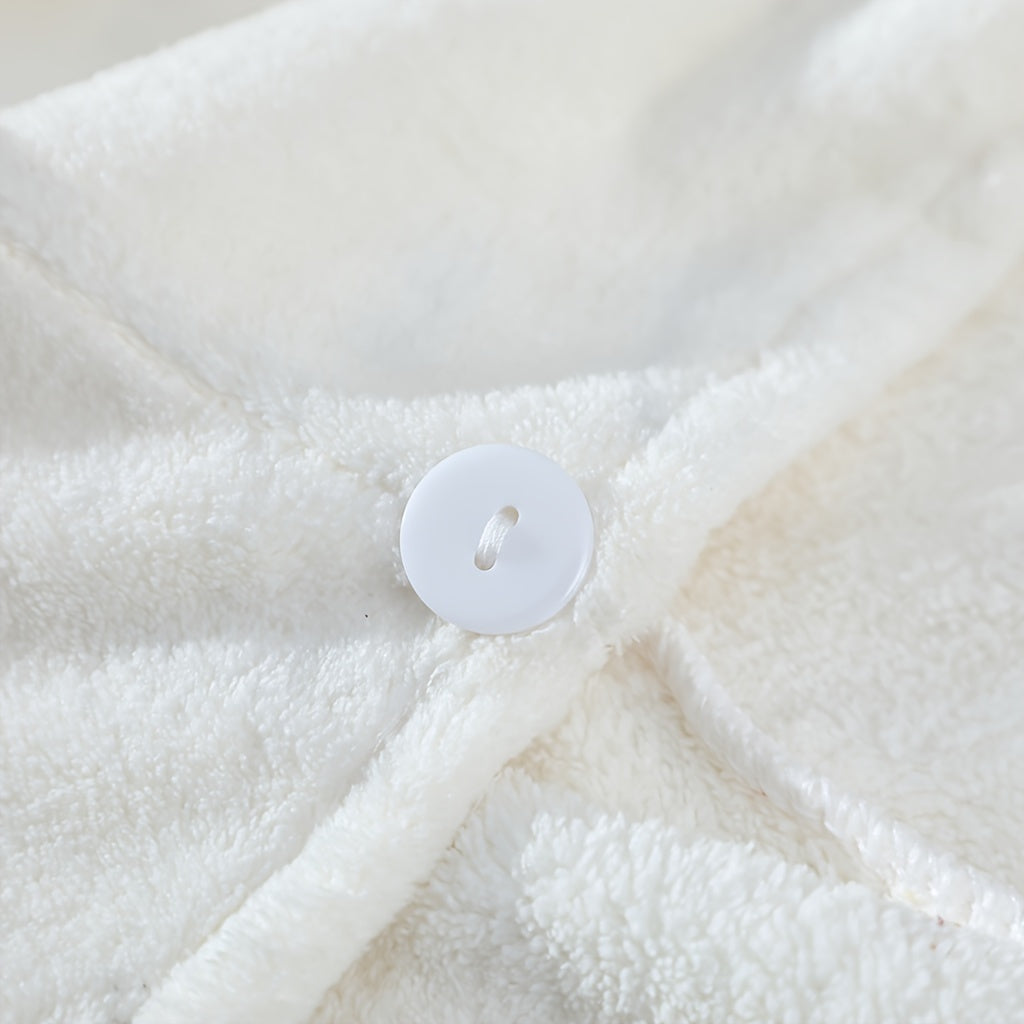 Microfiber hair towel for quick drying, super absorbent wrap for women in the bathroom.