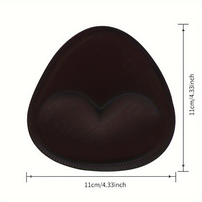 Thick, push-up triangle chest pads that stick on, for women's black lingerie, hand wash only.