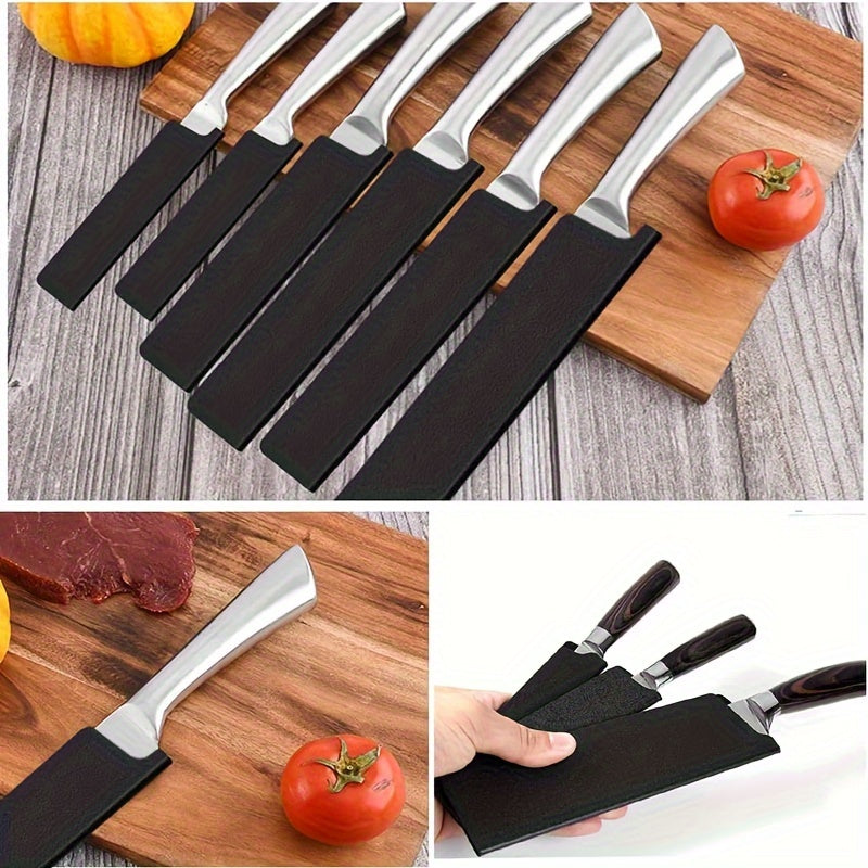 Knife Protector Covers Set - Made of ABS Material, Non-BPA, Waterproof, Resistant to Abrasion, Felt Lined Knife Sheaths, Soft on Blades, Universal Knife Edge Guards