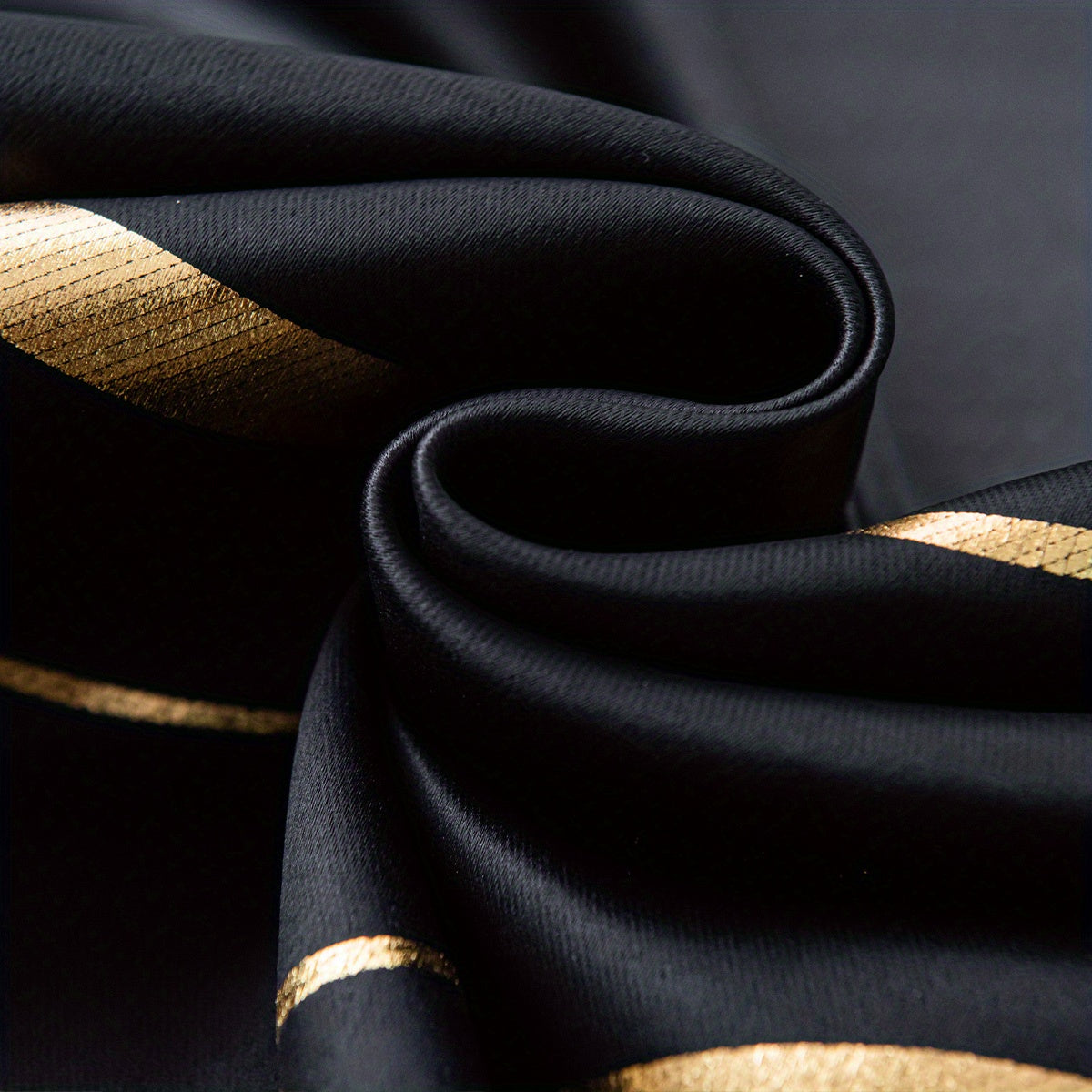 One piece of luxurious golden black blackout curtain, perfect for adding a touch of elegance to your study room, kitchen, living room, dorm room, bedroom, or any other living space. Enhance your room decor and elevate your home decor with this stylish