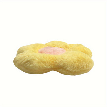 1 Pc Flower Plush Pillow for Bedroom and Sofa Decoration, Fruit Embroidery Design, Ideal Gift Item.