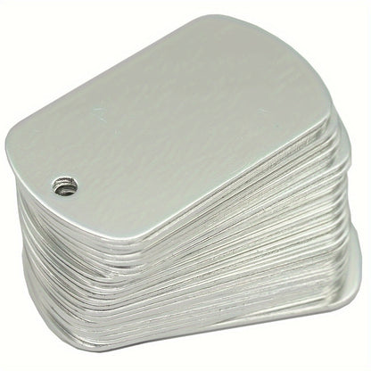 Set of 25 Silvery Aluminum Stamping Blanks - Stylish and Modern Men's Accessory