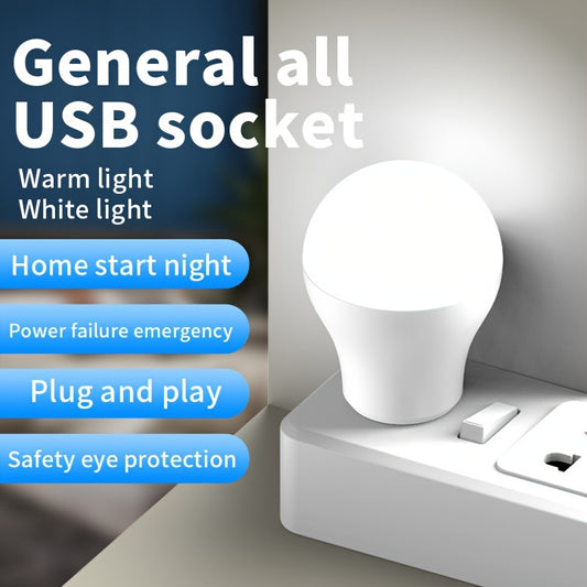 Small USB night light for bedroom or stairway, saves energy with low voltage.