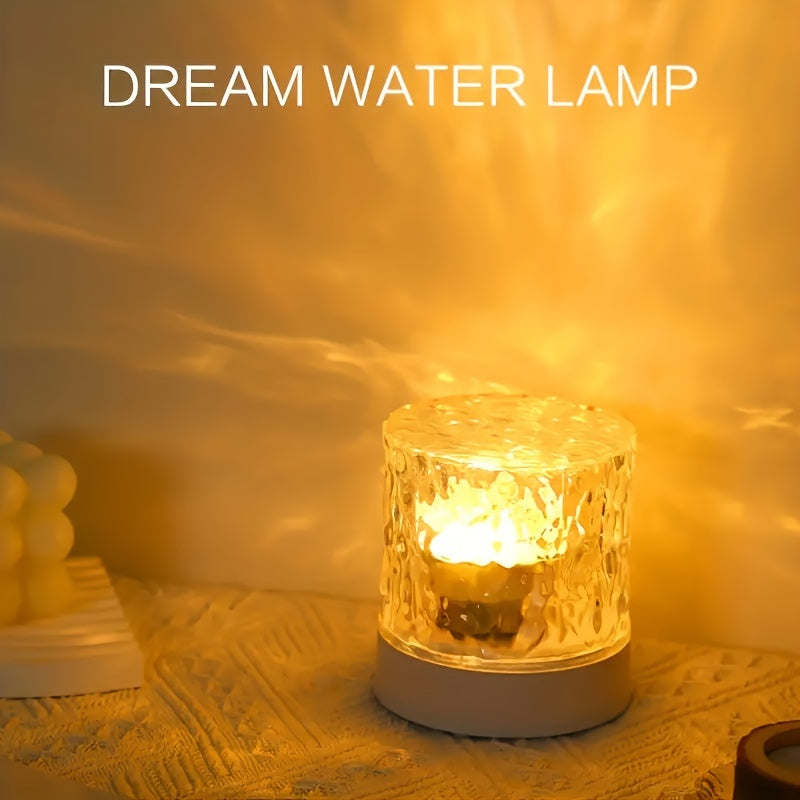 Get into the festive spirit with our USB Rechargeable LED Night Light featuring a mesmerizing Water Ripple Effect. Control it easily with the included Remote or through Touch Control, and adjust the brightness and color to create the perfect ambiance for