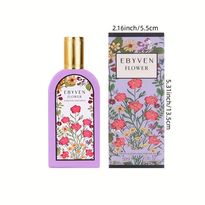 1 x EBYVEN Elegant Magnolia Flower Scented Perfume for Women - Floral Fragrance with Notes of Apple, Dew Berry, Orange, Coconut, Jasmine, Lily of the Valley, Cananga Odorata -