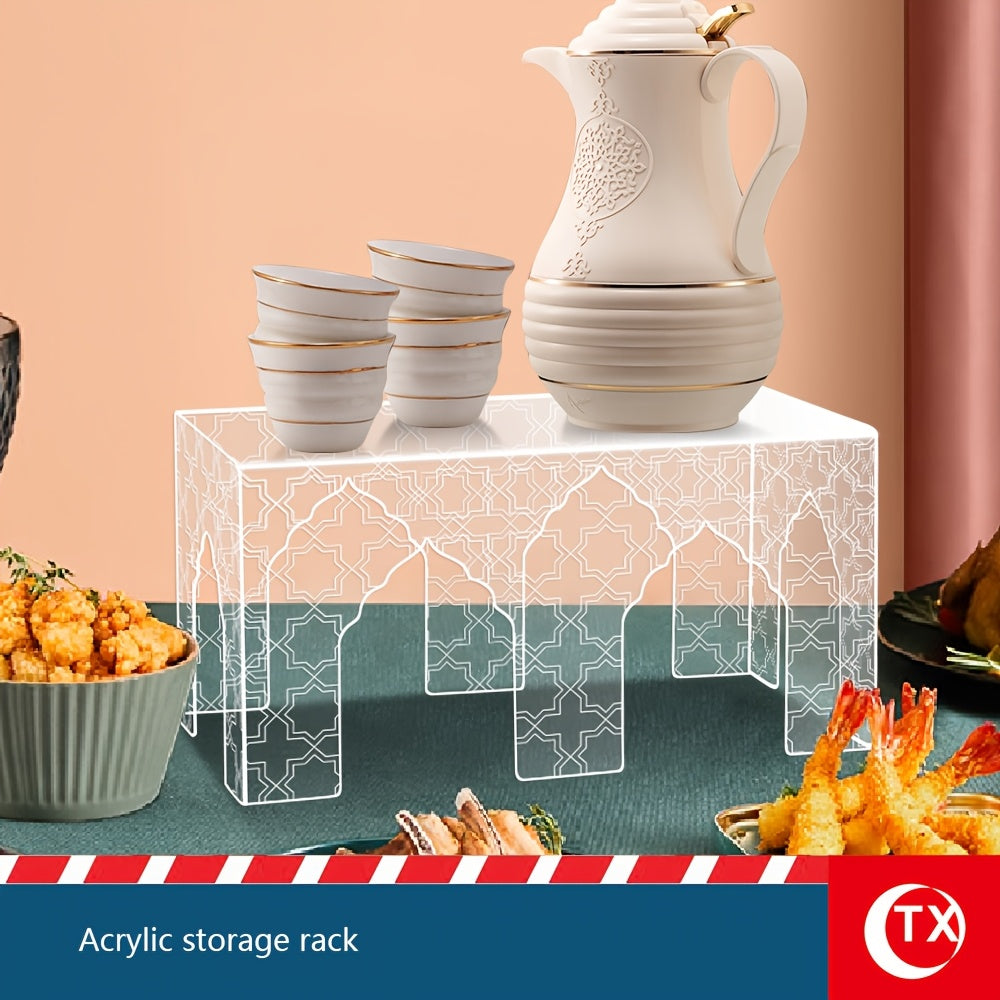 Introducing a range of shelves inspired by Ramadan, featuring a castle motif and available in three sizes. These versatile shelves are ideal for organizing household items, showcasing collectibles, serving cakes and desserts at gatherings, and displaying