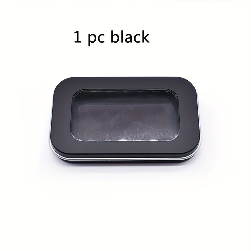 Black Magnetic Needle Box for cross stitch tools and accessories organization, frosted and ideal for needle collection and storage, perfect for embroidery and sweater stitching needs.