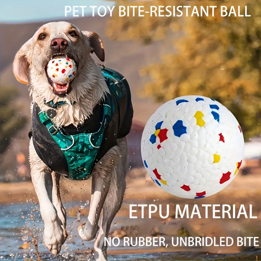 1pc durable anti-bite dog toy ball made of elastic TPR material for interactive pet sports and tooth cleaning, suitable for both indoor and outdoor use, ideal gift for dogs.