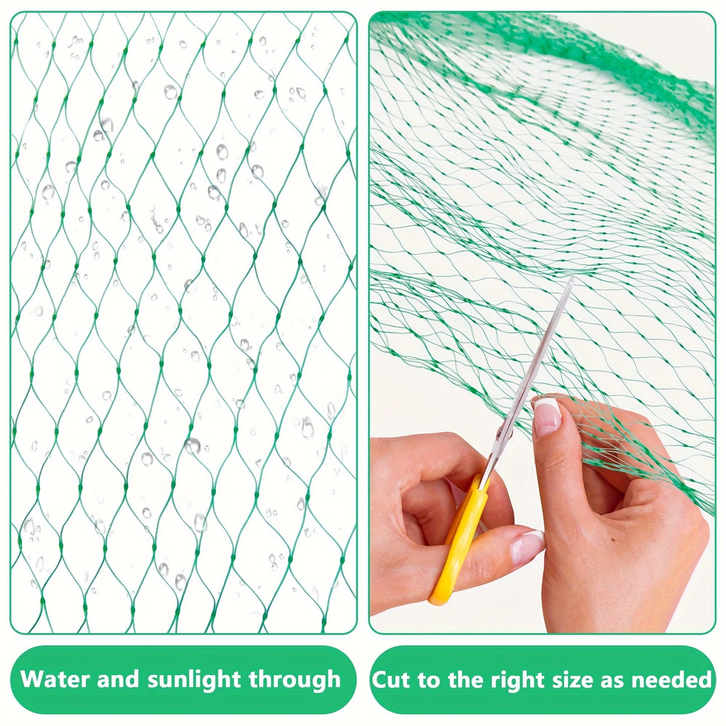 Bird net for garden protection, 2x8 meters, suitable for birds, deer, squirrels.