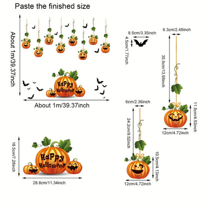 Get in the Halloween spirit with these adorable pumpkin static window stickers! Perfect for adding a festive touch to your party decorations, these double-sided stickers can be easily applied to windows, glass doors, and more. They are suitable for any