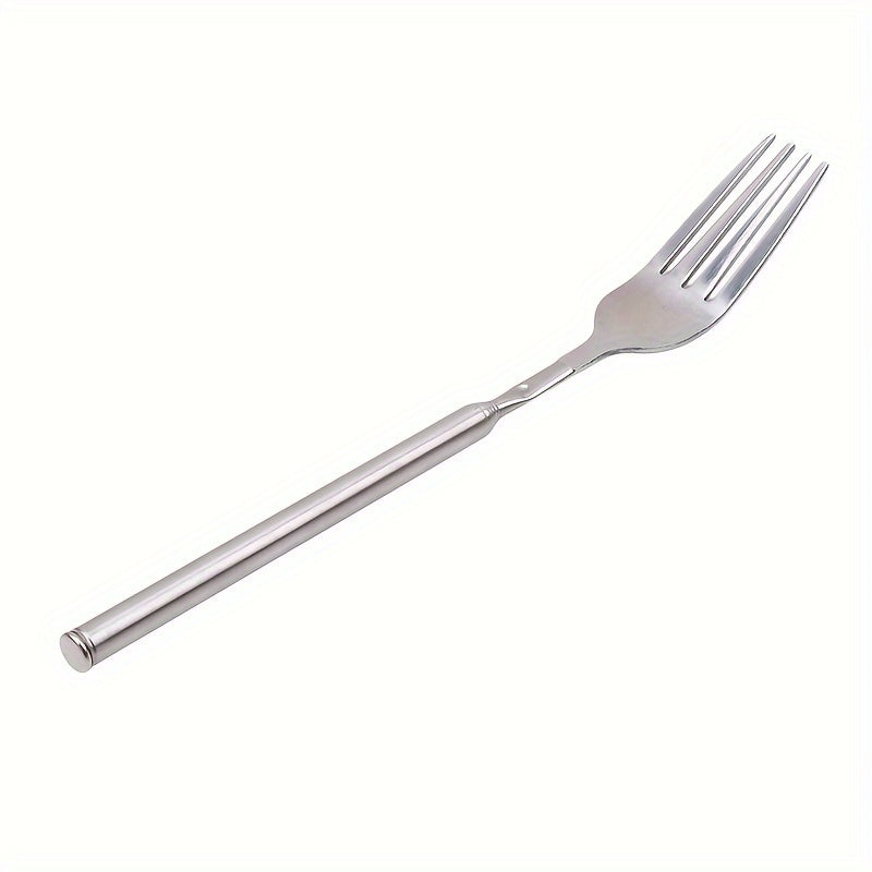 Retractable stainless steel dinner fork for Halloween and Christmas party props.