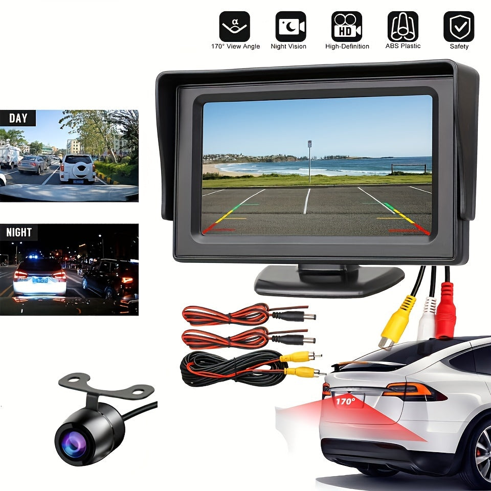 Kit includes 4.3-inch rearview camera and monitor with night vision for sedans.