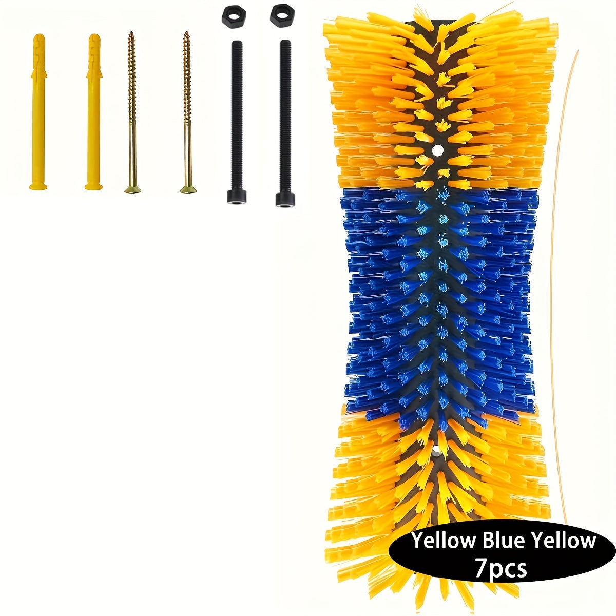 Livestock Scratch Brushes Set - Durable Plastic Grooming Kit for Horse, Cow, Goat, Cattle, Pig, Sheep - Medium Firmness Outdoor Scratcher for Itch Relief - No Electricity Required, Reusable.