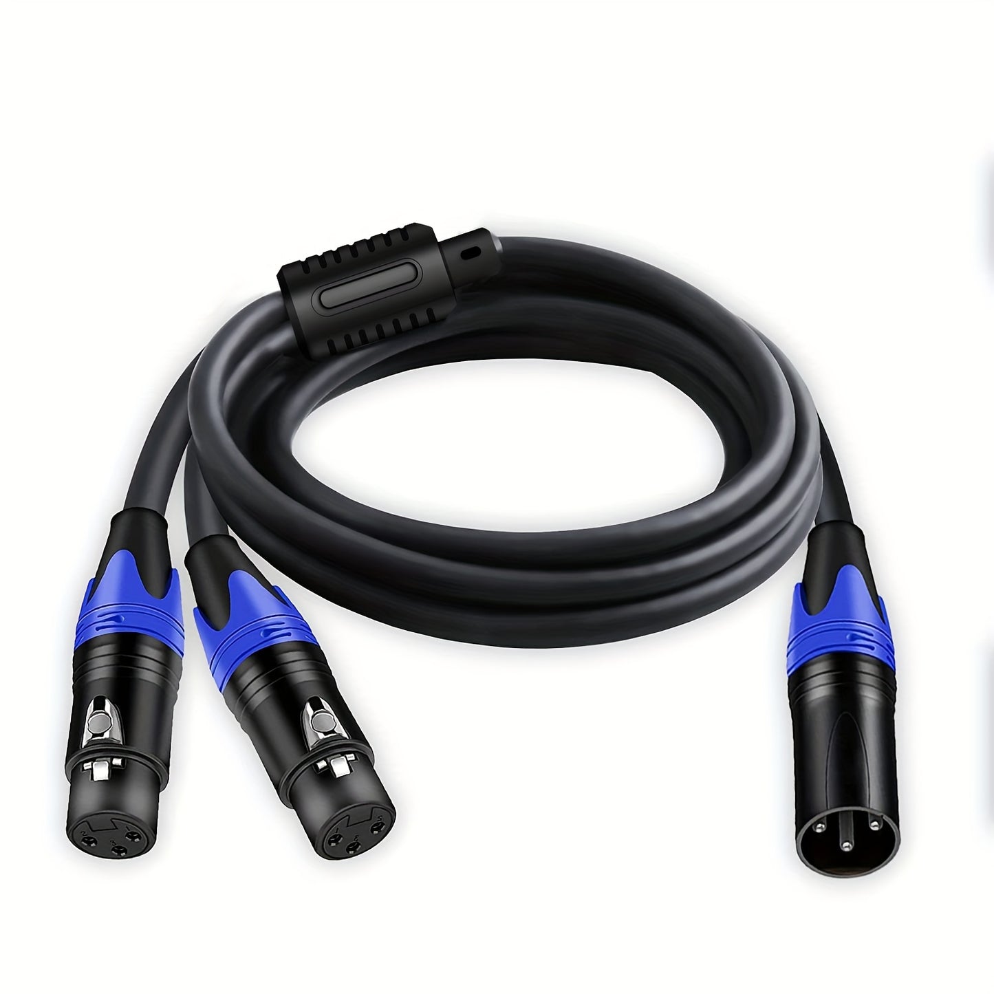 3pin XLR Female to Dual XLR Male Y-Splitter Cable for Stereo Mic with Balanced Audio.