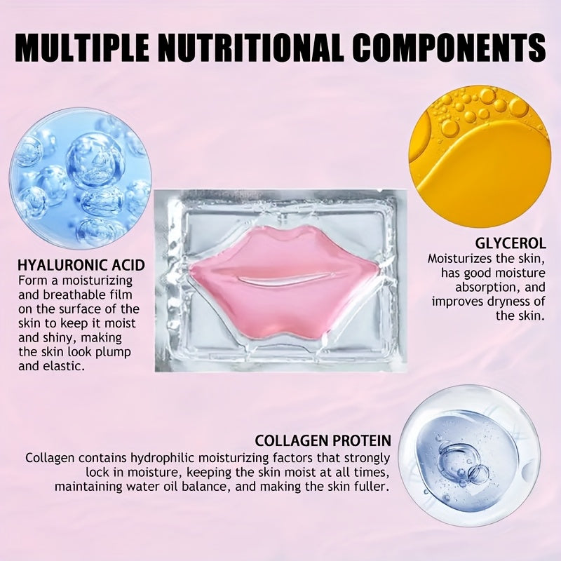 Get 20 Collagen Crystal Lip Masks for moisturized, smoother lips with deep hydration and firmness for a youthful, pink appearance.