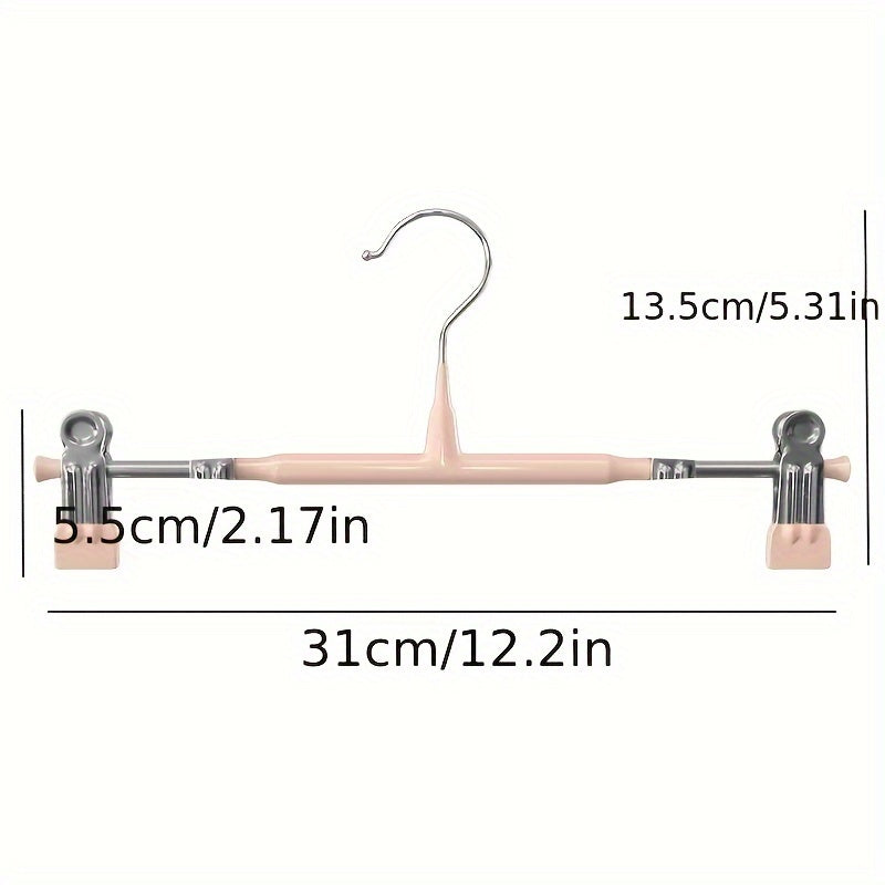 Набор из 5 вешалок для брюк из нержавеющей стали: прочные, нескользящие, экономящие пространство - идеально подходят для брюк, юбок, носок и курток