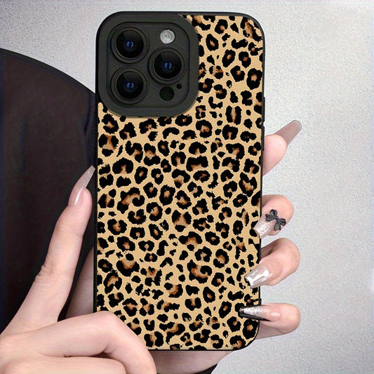 Leopard Print Phone Case for Various Smartphone Models - Soft and Thickened, Anti-fall.