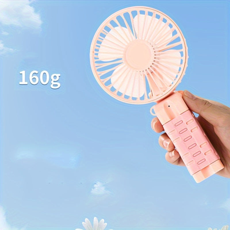 [Trending Item] Foldable USB Rechargeable Umbrella Fan with Clip, Mini Handheld Desk Fan, 1200mAh Battery - YAOWITHSU