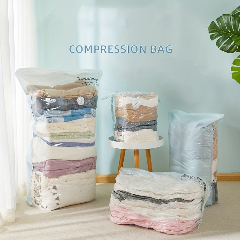 Jumbo Vacuum Compression Bag - Perfect for Clothes, Quilts, and Travel! Save Space with Easy-to-Use Space Saver Bags.