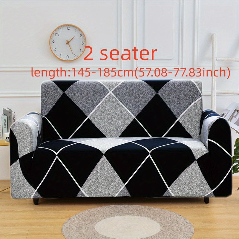 1 Printed Sofa Cover with 1 Free Cushion Cover