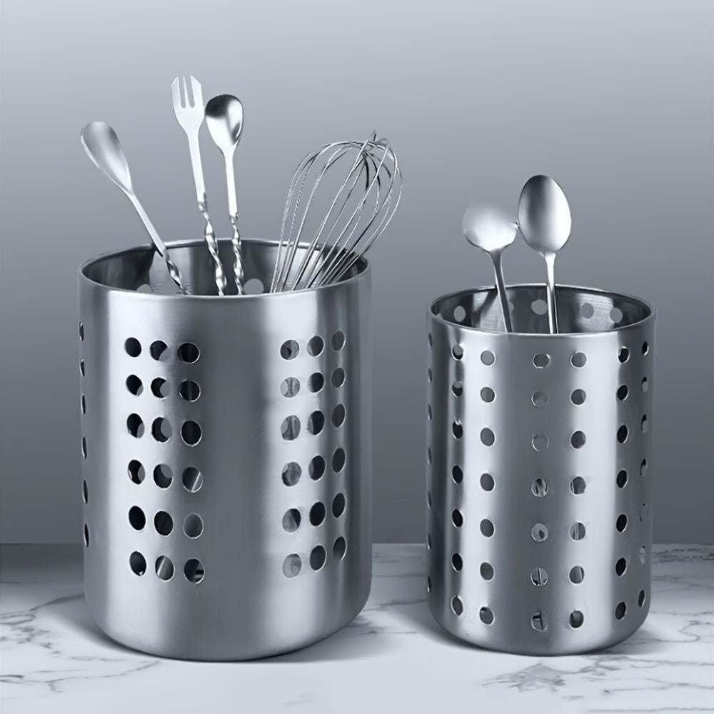 Holder for chopsticks with round holes, made of stainless steel