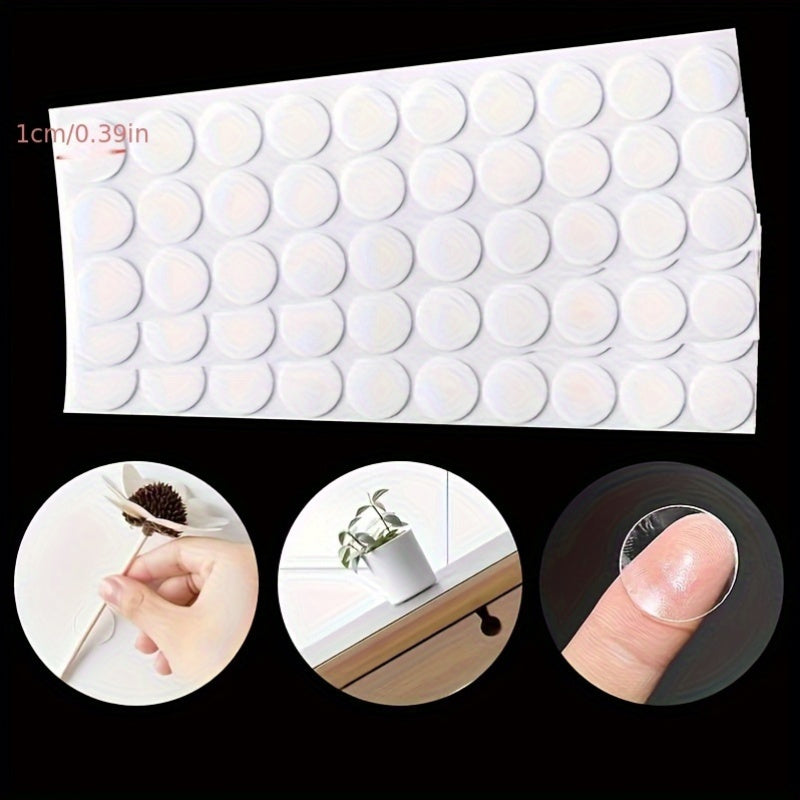 Clear Acrylic Double-Sided Adhesive Dots - Nano Traceless Sticky Pads for Car, Office, Bedroom Decor, Balloons & Crafts - Available in 100 or 500 pcs