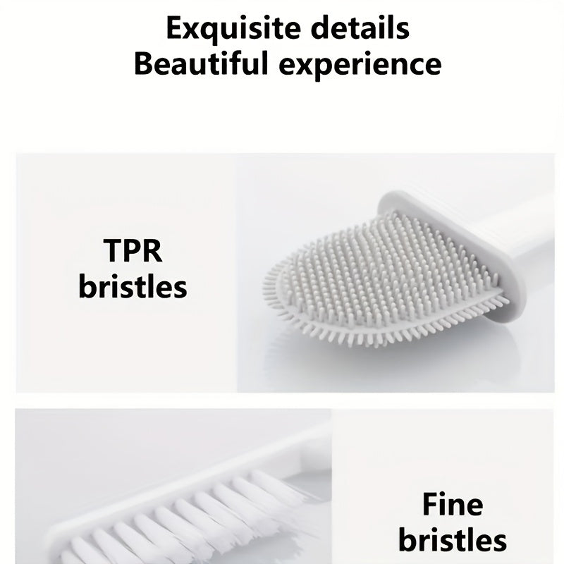 This essential set includes 4 toilet brushes with a wall mount, featuring a soft silicone brush head, long handle, and extra small brushes for all your home cleaning needs. Perfect for RV bathrooms!