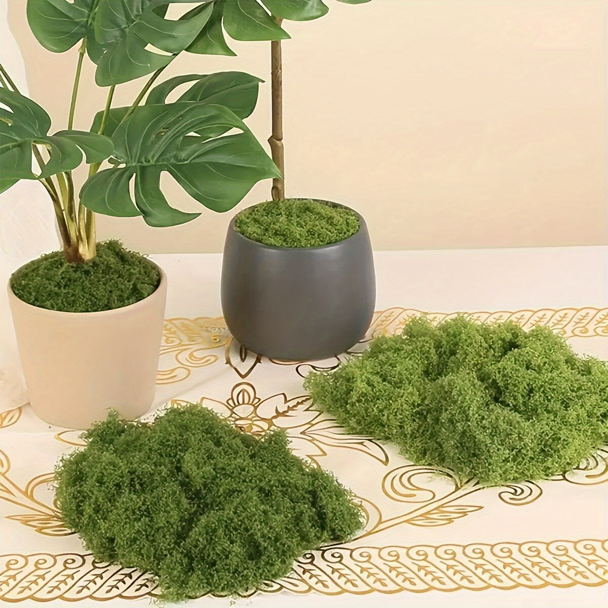 1pc 0.35oz Vibrant Green Artificial Moss for Home Decor and Indoor Greenery in Miniature Landscapes, Potted Plants, and Terrariums